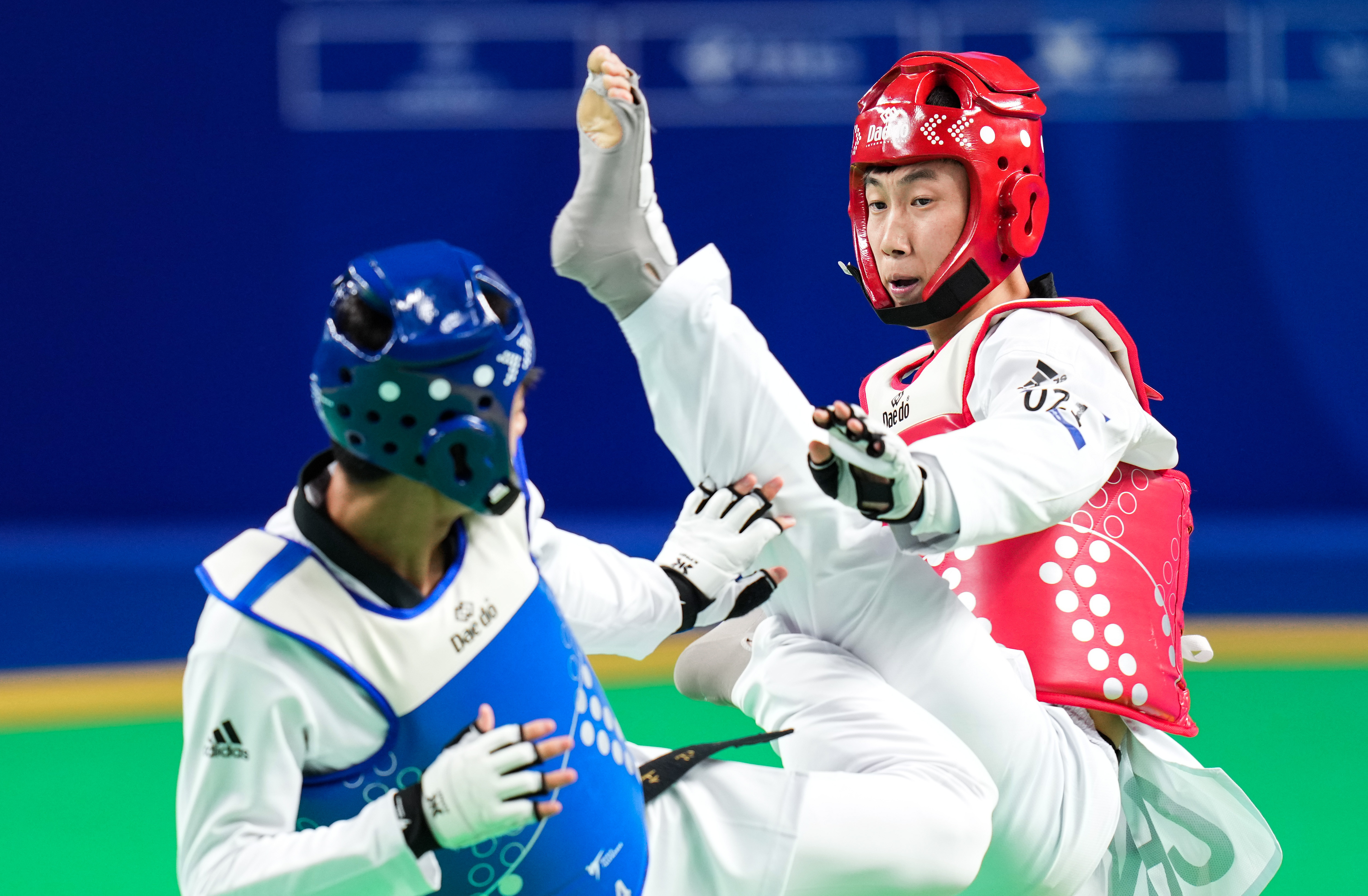 跆拳道项目我国选手成功夺魁